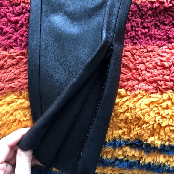 ZARA Black Faux leather Pants-(Sz XS) - Picture 6 of 16